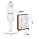 Ver imagem 3 de Cômoda Infantil Peroba Júnior Simples MDF Branco c/ Carvalho