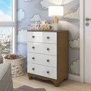 Ver imagem 1 de Cômoda Infantil Peroba Júnior Simples MDF Branco c/ Carvalho