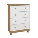 Ver mais imagens de Cômoda Infantil Peroba Júnior Simples MDF Branco c/ Carvalho