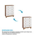 Ver imagem 5 de Cômoda Infantil Peroba Júnior Simples MDF Branco c/ Carvalho