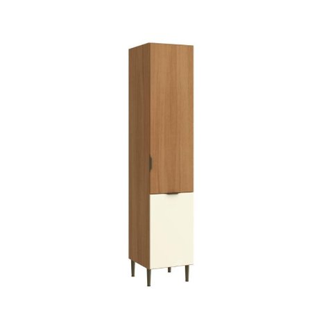 Armário Paneleiro 2 Portas Casamia Nature Off White 220x40 cm Safira MDF