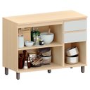 Ver imagem 3 de Balcão de Cozinha com Tampo 120cm Pierre Carvalho/cinza L01 - Mpozenato