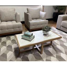 Mesa de Centro Retangular Paris Dourado Mdf + Cores - 2