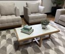 Ver imagem 2 de Mesa de Centro Retangular Paris Dourado Mdf + Cores