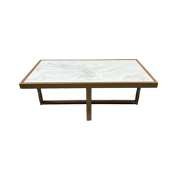 Mesa de Centro Retangular Paris Dourado Mdf + Cores - 1
