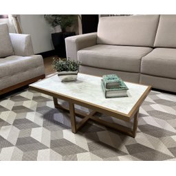 Mesa de Centro Retangular Paris Dourado Mdf + Cores - 3