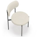 Ver mais imagens de Kit 04 Cadeiras Estofadas para Sala de Jantar Louvre L02 Linho Champagne - Lyam Decor