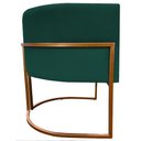 Ver mais imagens de Poltrona Decorativa Recepção Luna Suede Cores Base de Ferro Bronze - Verde, Suede