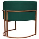 Ver imagem 4 de Poltrona Decorativa Recepção Luna Suede Cores Base de Ferro Bronze - Verde, Suede