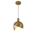 Ver imagem 1 de Pendente 20×20cm E27×1 Metal Bronze+vidro Conhaque