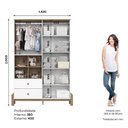 Ver imagem 5 de Berço Mini Cama Aconchego com Guarda Roupa Ternura 4 Portas Branco Jequitibá Hp - Henn