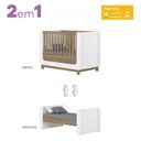 Ver imagem 4 de Berço Mini Cama Aconchego com Guarda Roupa Ternura 4 Portas Branco Jequitibá Hp - Henn