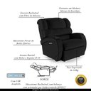 Ver imagem 3 de Poltrona do Papai Sala de Cinema Reclinável Kylie Elétrica Botão com Led USB PU Preto G23 Gran Belo