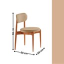 Ver imagem 4 de Conjunto Sala de Jantar Mesa Hope Tampo 120cm Redondo Laminado e 4 Cadeiras Hope Soft Marrom/Turim/I