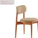 Ver imagem 6 de Conjunto Sala de Jantar Mesa Hope Tampo 120cm Redondo Laminado e 4 Cadeiras Hope Soft Marrom/Turim/I