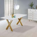 Ver imagem 1 de Mesa de Jantar 6 Lug 160cm Mel com Off White