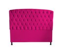 Ver imagem 2 de Kit Dubaí Cabeceira de Cama Box Casal e Recamier Baú 140 Cm Suede Rosa Pink Eli Móveis
