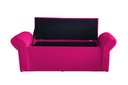 Ver imagem 4 de Kit Dubaí Cabeceira de Cama Box Casal e Recamier Baú 140 Cm Suede Rosa Pink Eli Móveis