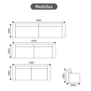Ver imagem 2 de Sofá Turin Luxo Fixo Living Almofadas Decorativas Base de Madeira Vários Tecidos 2,10m