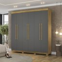Ver imagem 7 de Guarda Roupa Casal 6 Portas 2g 218 Cm 10037 Nature Alasca Vlr