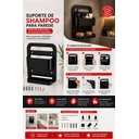 Ver imagem 3 de Prateleira Porta Shampoo Organizador Banheiro Multiuso Preto