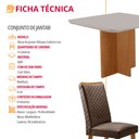 Ver imagem 2 de Mesa de Jantar Olimpia 90cm Tampo MDF e Vidro Canto Copo com 4 Cadeiras Lira
