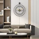 Ver imagem 2 de Relógio de Parede 3d Preto Dourado Design Europeu 50cm:vazado/preto