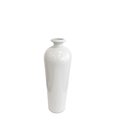 Vaso de Chão Garrafa Shades em Cerâmica Brilho Decorativo 47x16cm