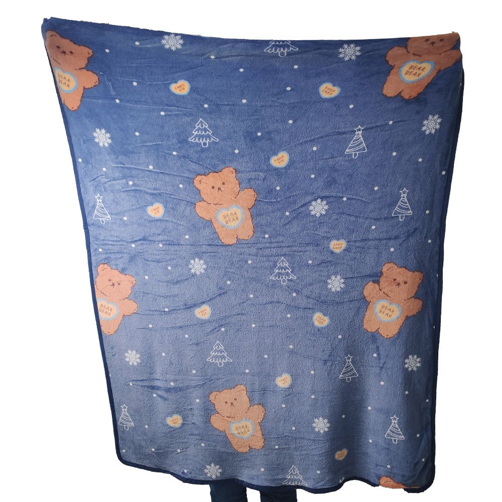 Manta Cobertor Infantil Mantinha Toque Macio Aveludado Urso - 5