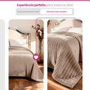 Ver imagem 5 de Manta Cobertor Casal Corttex Luster Canelada 180x220cm Microfibra Antialérgico Super Macio Premium