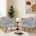 Ver imagem 1 de Kit 2 Poltronas Decorativa Jade Design Moderno Sala de Estar Quarto Escritório Confortável Luxo Pés