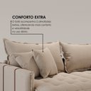 Ver imagem 5 de Sofá Cama Retrátil em Madeira Eucalipto e Linho 220cm Creta