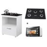 Kit Balcão Cooktop 1 Porta Br C/forno Elétrico 48l 127v C/fogão Cooktop 5 Bocas - 1