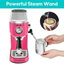 Ver imagem 3 de Casabrews Máquina de Espresso 20 Bar com Vaporizador de Leite (rosa)