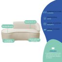 Ver imagem 6 de Kit Divã Recamier Orgânico Marrocos 200cm Lado Esquerdo e 2 Poltronas Amore Bouclé