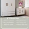 Quarto de Bebê Ludmila Guarda Roupa 3 Porta com Gavetas Lorena Cômoda Infantil 4 Gavetas com Porta - 2