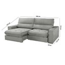 Ver imagem 4 de Sofá Aspem Linho 02 Módulos de 120cm B25cm Meu Sofá Online