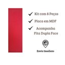 Ver imagem 3 de Cabeceira Estofada P/ Cama Queen com 8 Placas em Suede 45cm:vermelho