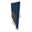 Ver imagem 2 de Cabeceira Estofada Lia 140 cm Para Cama Box Quarto Casal MV Estofados Veludo Azul Marinho