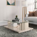 Ver imagem 3 de Mesa de Centro Frizz 90cm 304136 Calacata Off White Madetec