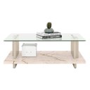 Ver imagem 2 de Mesa de Centro Frizz 90cm 304136 Calacata Off White Madetec