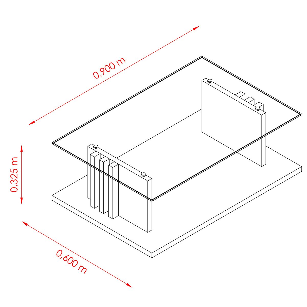 Mesa de Centro Frizz 90cm 304136 Calacata Off White Madetec - 4