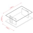 Ver imagem 4 de Mesa de Centro Frizz 90cm 304136 Calacata Off White Madetec
