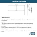 Ver imagem 5 de Cabeceira MH-2694 Herval Estofado King para Colchão 193 cm sem luminária Linho Bege C