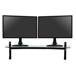 Suporte para 02 Monitores Reliza Executive Preto com Vidro Fume - 2