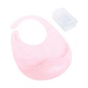 Ver imagem 1 de Babador de Silicone Translúcido com Case Rosa - Pimpolho
