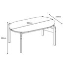 Ver imagem 7 de Mesa de Centro Oblonga Sala de Estar 06009 Off White Cedro Dcasa