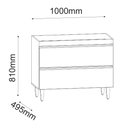 Ver imagem 2 de Balcão de Pia Esmeralda 100cm 2 Portas Basculantes Branco Maderatto Móveis