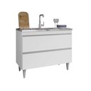 Ver imagem 4 de Balcão de Pia Esmeralda 100cm 2 Portas Basculantes Branco Maderatto Móveis