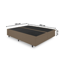Ver imagem 2 de Cama Box com Baú King 193x203 com Pistão a Gás Courino Linho